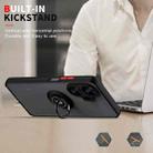 For Realme C55 4G Q Shadow 1 Series TPU + PC Phone Case with Ring(Black+Black) - 2