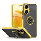 For Realme C55 4G Q Shadow 1 Series TPU + PC Phone Case with Ring(Yellow) - 1