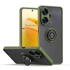 For Realme C55 4G Q Shadow 1 Series TPU + PC Phone Case with Ring(Army Green) - 1