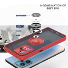 For Realme 9 Pro+ Q Shadow 1 Series TPU + PC Phone Case with Ring(Black+Red) - 3