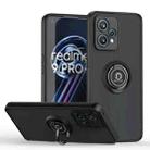 For Realme 9 Pro+ Q Shadow 1 Series TPU + PC Phone Case with Ring(Black+Black) - 1