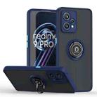 For Realme 9 Pro+ Q Shadow 1 Series TPU + PC Phone Case with Ring(Royal Blue) - 1