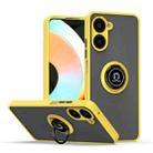 For Realme 10 Pro Q Shadow 1 Series TPU + PC Phone Case with Ring(Yellow) - 1