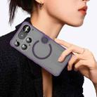 For Nothing Phone 3 Fan Dun Series TPU Hybrid PC Frosted Magsafe Phone Case(Purple) - 3
