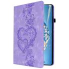 For iPad 2025 / 2022 Love Hearts Embossed Leather Smart Tablet Case(Purple) - 2