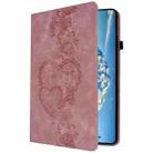 For iPad Air 11 2025 / 2024 Love Hearts Embossed Leather Smart Tablet Case(Pink) - 2
