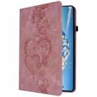 For iPad Air / Air 2 / 9.7 2017 / 2018 Love Hearts Embossed Leather Smart Tablet Case(Pink) - 2