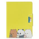 For iPad 9.7 (2018) / 9.7 (2017) Painted Pattern Horizontal Flip Leather Case with Holder & Card Slots & Wallet(Bear family) - 1