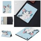 For iPad 9.7 (2018) / 9.7 (2017) Painted Pattern Horizontal Flip Leather Case with Holder & Card Slots & Wallet(Cat) - 1