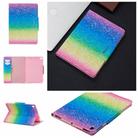For iPad 9.7 (2018) / 9.7 (2017) Painted Pattern Horizontal Flip Leather Case with Holder & Card Slots & Wallet(Rainbow Sand) - 1