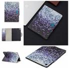 For iPad 9.7 (2018) / 9.7 (2017) Painted Pattern Horizontal Flip Leather Case with Holder & Card Slots & Wallet(Gradient Black Sand) - 1