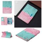 For iPad Mini / Mini 2 / Mini 3 / Mini 4  Painted Pattern Horizontal Flip Leather Case with Holder & Card Slots & Wallet(Two-color Love Sand) - 1