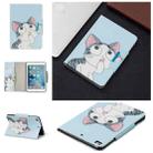 For iPad Mini (2019) Painted Pattern Horizontal Flip Leather Case with Holder & Card Slots & Wallet(Cat) - 1