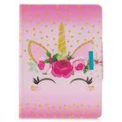For iPad Mini (2019) Painted Pattern Horizontal Flip Leather Case with Holder & Card Slots & Wallet(Unicorn with flowers) - 2