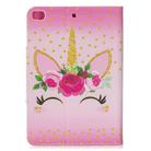For iPad Mini (2019) Painted Pattern Horizontal Flip Leather Case with Holder & Card Slots & Wallet(Unicorn with flowers) - 3