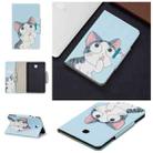 For Samsung Galaxy Tab A 8.0 (2018) / T387 Painted Pattern Horizontal Flip Leather Case with Holder & Card Slots & Wallet(Cat) - 1