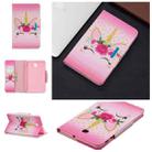 For Samsung Galaxy Tab A 8.0 (2018) / T387 Painted Pattern Horizontal Flip Leather Case with Holder & Card Slots & Wallet(Unicorn with flowers) - 1