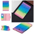 For Samsung Galaxy Tab A 8.0 (2018) / T387 Painted Pattern Horizontal Flip Leather Case with Holder & Card Slots & Wallet(Rainbow Sand) - 1