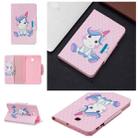 For Samsung Galaxy Tab A 8.0 (2018) / T387 Painted Pattern Horizontal Flip Leather Case with Holder & Card Slots & Wallet(Unicorn) - 1