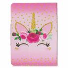 For Samsung Galaxy Tab 4 10.1 / T530 Painted Pattern Horizontal Flip Leather Case with Holder & Card Slots & Wallet(Unicorn with flowers) - 3