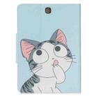 For Samsung Galaxy Tab A 9.7 / T550 Painted Pattern Horizontal Flip Leather Case with Holder & Card Slots & Wallet(Cat) - 3