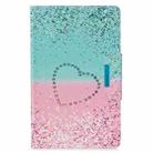 For Samsung Galaxy Tab E 9.6 / T560 Painted Pattern Horizontal Flip Leather Case with Holder & Card Slots & Wallet(Two-color Love Sand) - 2