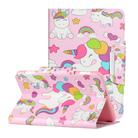 For  Amazon Fire HD 8 (2020) Painted Pattern Horizontal Flip Leather Case with Holder & Card Slots & Wallet(Unicorn Family) - 1