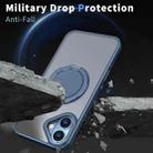 For iPhone 16 360-degree Rotating MagSafe Magnetic Holder Phone Case(Blue) - 3
