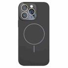 For iPhone 14 Pro Max Thin Circle MagSafe Liquid Silicone Phone Case(Graphite Grey) - 1