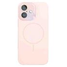 For iPhone 16 Thin Circle MagSafe Liquid Silicone Phone Case(Pink) - 1