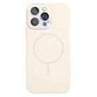 For iPhone 16 Pro Thin Circle MagSafe Liquid Silicone Phone Case(Antique White) - 1