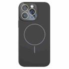For iPhone 16 Pro Thin Circle MagSafe Liquid Silicone Phone Case(Graphite Grey) - 1