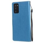 For Samsung Galaxy Note 20 Cat Bee Embossing Pattern Shockproof Horizontal Flip Leather Case with Holder & Card Slots & Wallet(Blue) - 3