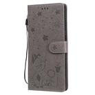 For Samsung Galaxy Note 20 Cat Bee Embossing Pattern Shockproof Horizontal Flip Leather Case with Holder & Card Slots & Wallet(Grey) - 2