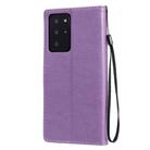 For Samsung Galaxy Note 20 Ultra Cat Bee Embossing Pattern Shockproof Horizontal Flip Leather Case with Holder & Card Slots & Wallet(Purple) - 3