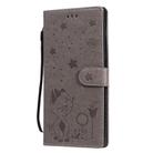 For Samsung Galaxy Note 20 Ultra Cat Bee Embossing Pattern Shockproof Horizontal Flip Leather Case with Holder & Card Slots & Wallet(Grey) - 2