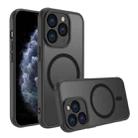 For iPhone 11 Pro Max Four Corners Shockproof MagSafe PC Hybrid TPU Phone Case(Black) - 1