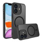 For iPhone 11 Four Corners Shockproof MagSafe PC Hybrid TPU Phone Case(Black) - 1