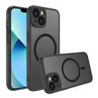 For iPhone 13 mini Four Corners Shockproof MagSafe PC Hybrid TPU Phone Case(Black) - 1
