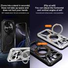 For Xiaomi 15 Ultra Cooling Hollow Metal Holder MagSafe Phone Case(Black) - 3