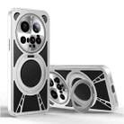 For Xiaomi 15 Ultra Cooling Hollow Metal Holder MagSafe Phone Case(Silver) - 1