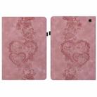 For Amazon Fire Max 11 Love Hearts Embossed Leather Tablet Case(Pink) - 1