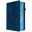 For Amazon Fire HD 10 2021 / 2023 Love Hearts Embossed Leather Tablet Case(Dark Blue) - 2