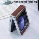 For Samsung Galaxy Z Flip5 5G Electroplated PC Sheepskin Invisible Magnetic MagSafe Folding Phone Case(Black) - 3