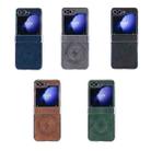 For Samsung Galaxy Z Flip5 5G Electroplated PC Sheepskin Invisible Magnetic MagSafe Folding Phone Case(Green) - 2