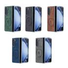 For Samsung Galaxy Z Fold5 5G Electroplated PC Sheepskin Invisible Magnetic MagSafe Folding Phone Case(Green) - 2