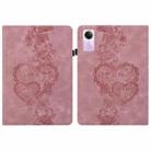 For Redmi Pad SE Love Hearts Embossed Leather Tablet Case(Pink) - 1