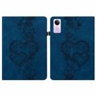 For Redmi Pad SE Love Hearts Embossed Leather Tablet Case(Dark Blue) - 1