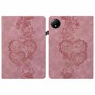 For Redmi Pad SE 4G Love Hearts Embossed Leather Tablet Case(Pink) - 1