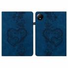 For Redmi Pad SE 4G Love Hearts Embossed Leather Tablet Case(Dark Blue) - 1